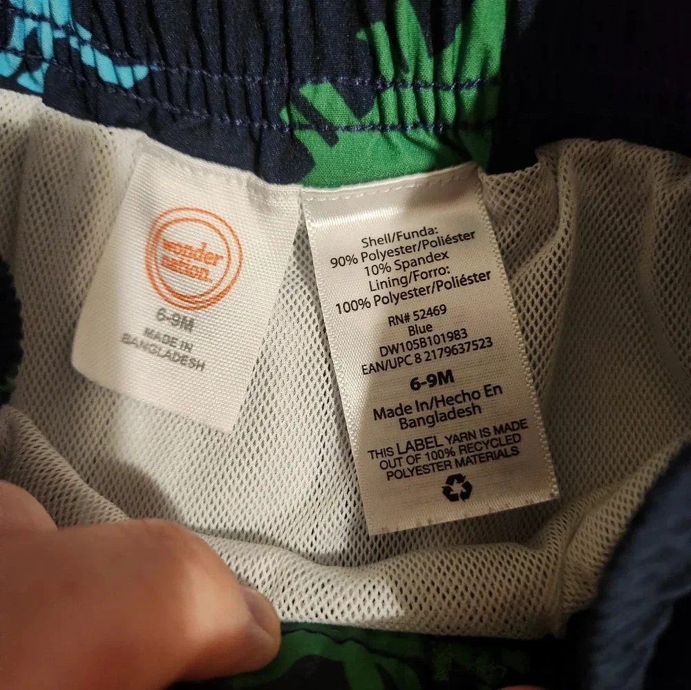 Wonder Nation 6-9 Months Dinosaur Print Swim Trunks - Picture 6 of 8